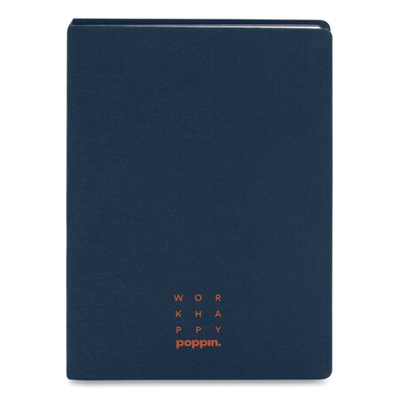Poppin Work Happy Hard Bound Journal, 1 Subject, Dotted Rule, Lagoon Blue/Clay Cover, 8.3 x 5.8, 99 Sheets 107490